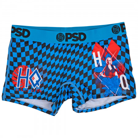 Harley Quinn Checkers Microfiber Blend PSD Boy Shorts Underwear